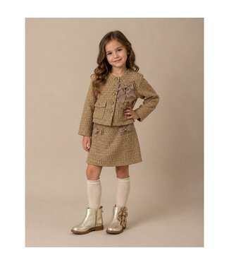 Angels Face GIANNA TWEED JACKET TOFFEE + FRANCESCA TWEED SKIRT TOFFEE
