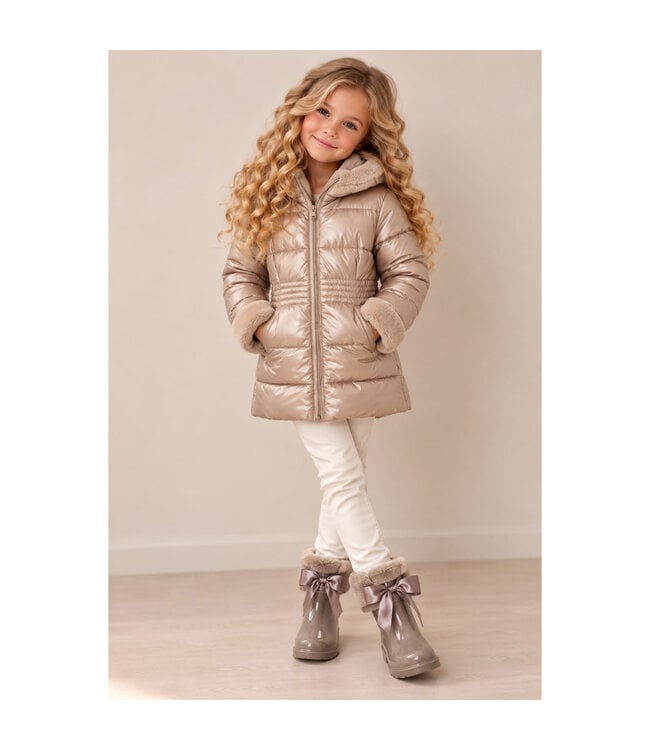 Mayoral Metallic fauxfur puffer jacke 4422_040