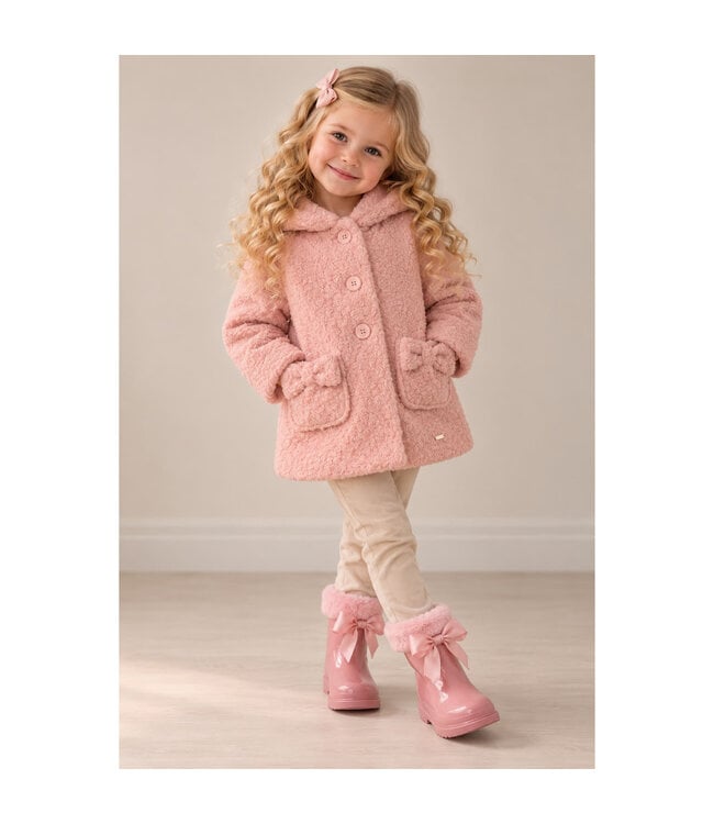 Mayoral Hooded boucle coat 2436_081
