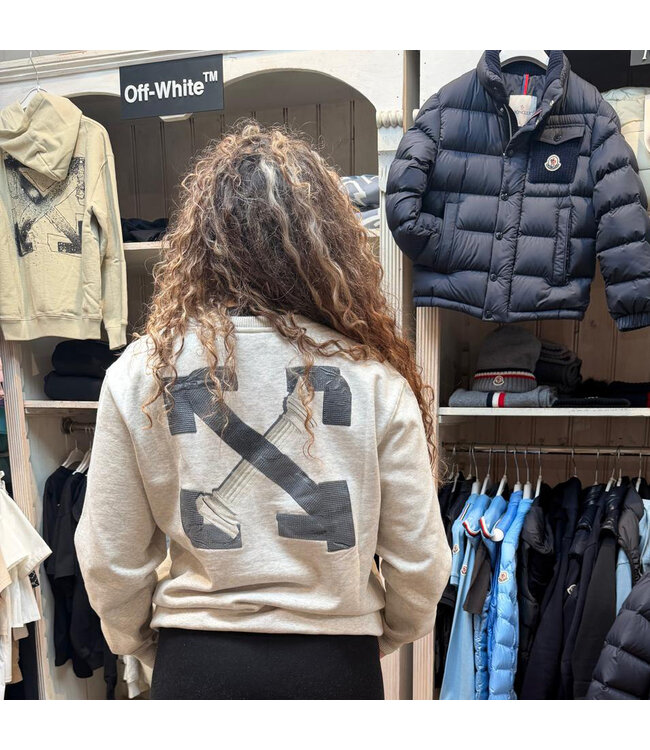 Off White ARROW TAPE CREWNECK 44BBA001F26F00B