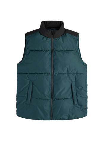 Woodbird Woodbird Reed Puff Vest 'Granite Green'