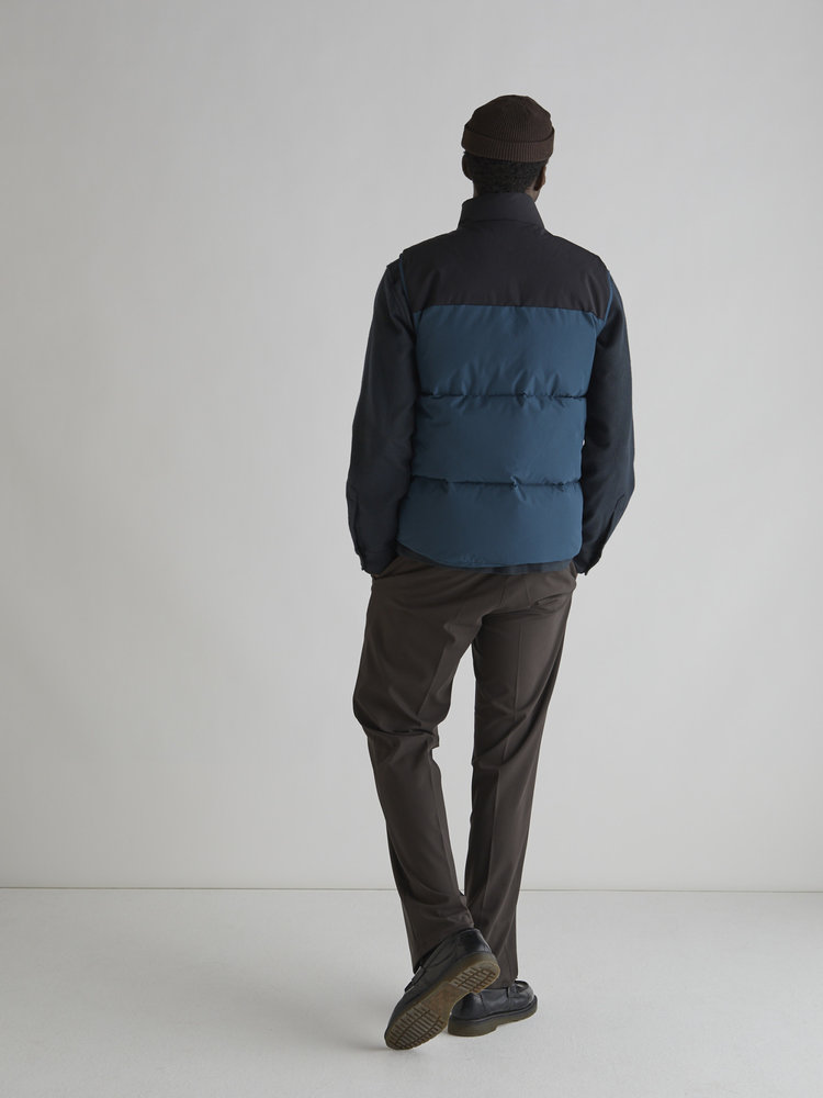 Woodbird Woodbird Reed Puff Vest 'Granite Green'