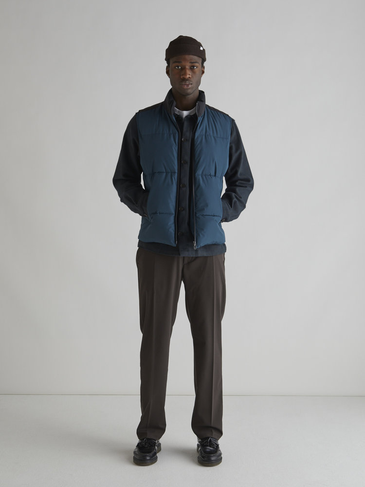 Woodbird Woodbird Reed Puff Vest 'Granite Green'