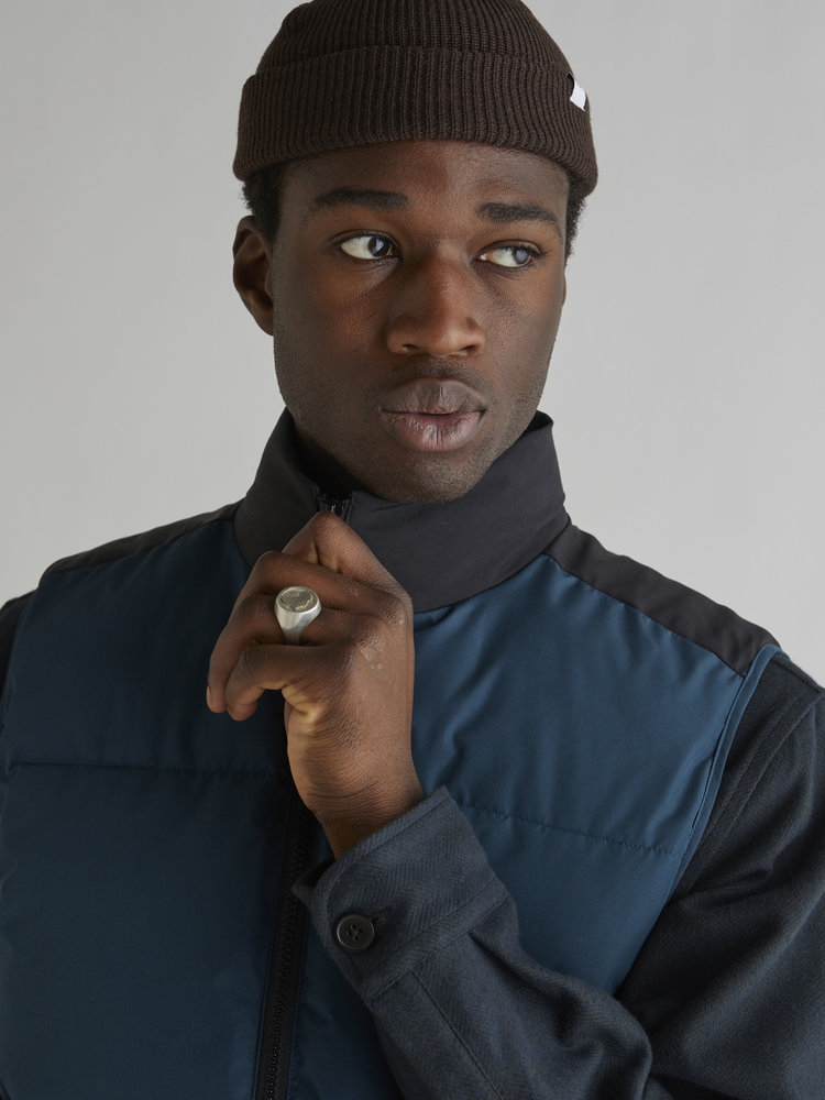 Woodbird Woodbird Reed Puff Vest 'Granite Green'