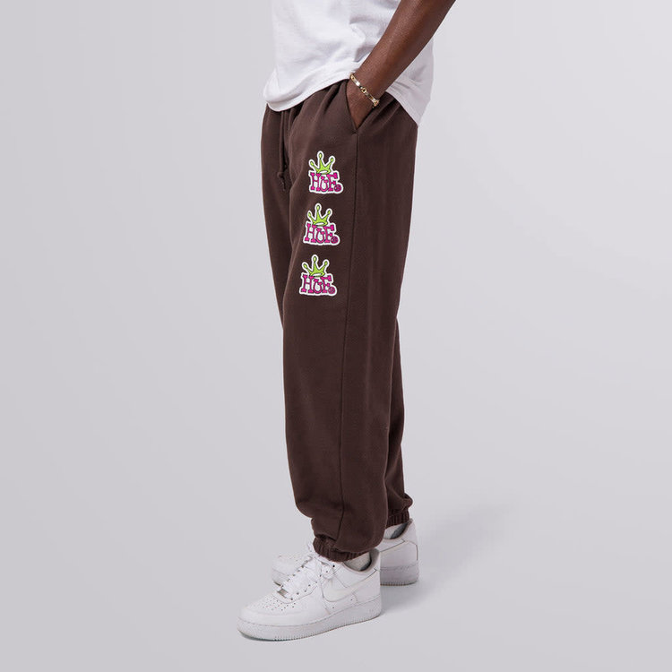 Huf Worldwide Huf Crown Stack Fleece Pant 'Chocolate Brown'
