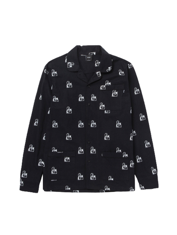 Huf Worldwide Huf Remio Dog Flannel L/S Shirt 'Black'