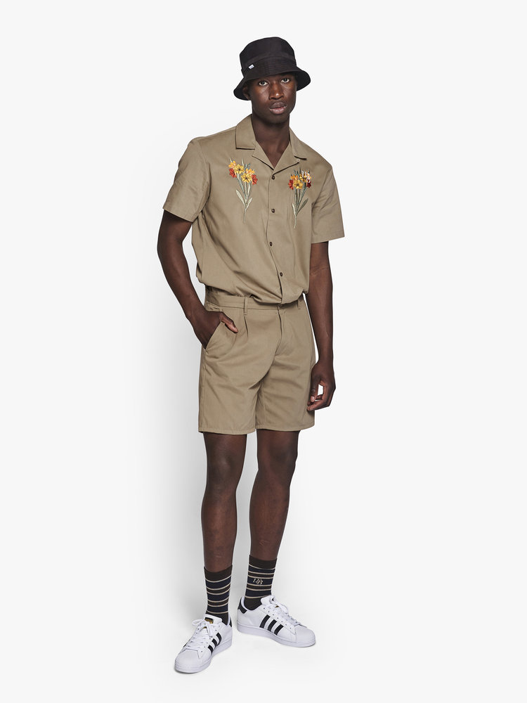 Woodbird Woodbird Eik Pleat Shorts 'Ecru'