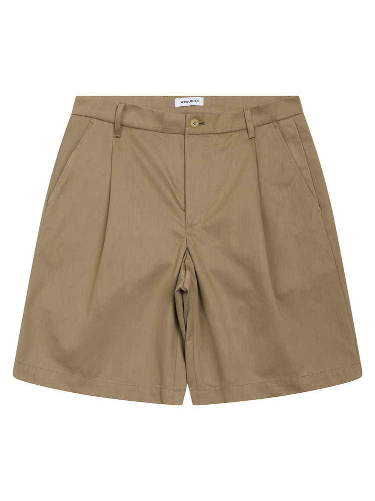 Woodbird Woodbird Eik Pleat Shorts 'Ecru'
