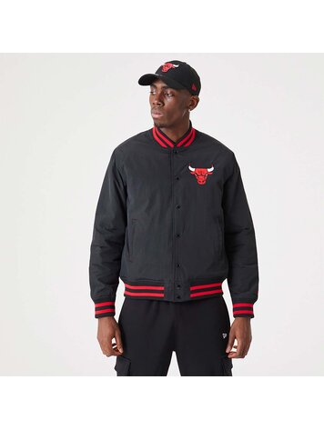 New Era Chicago Bulls NBA Script Bomber Jacket 'Black'