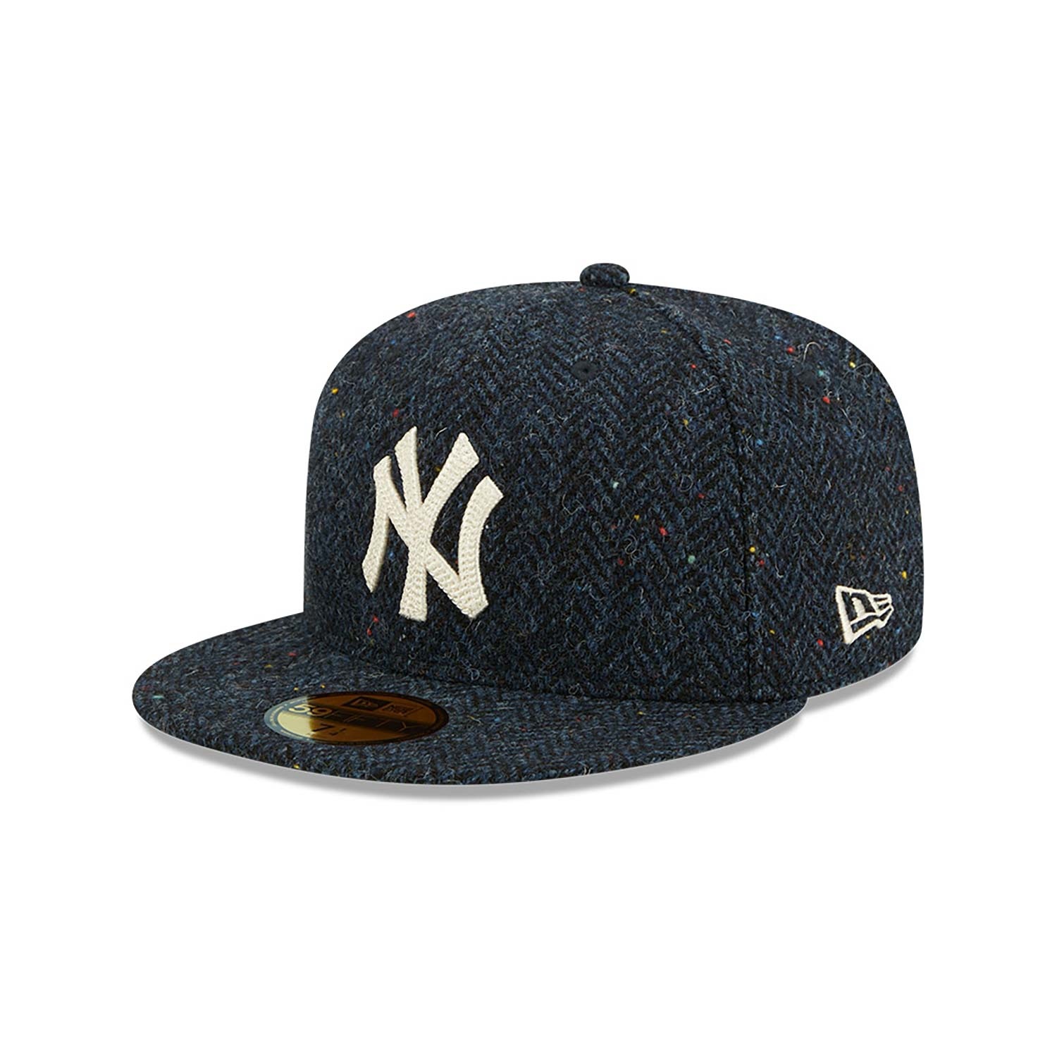 New Era 別注NY Long Brim Hat Harris Tweed New York Yankees Harris Tweed 59FIFTY Fitted Cap 'Navy' - DEAUP