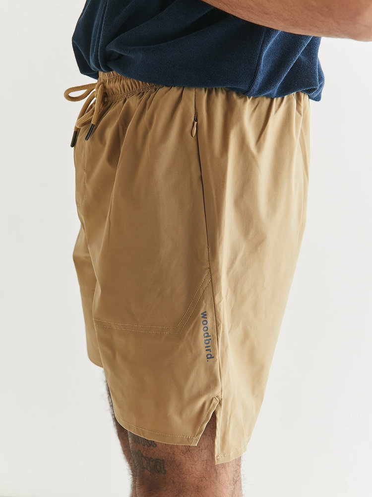 Woodbird Haiden Tech Shorts 'Camel'