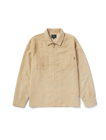 Huf Worldwide Cornelius Zip Shirt 'Oatmeal'