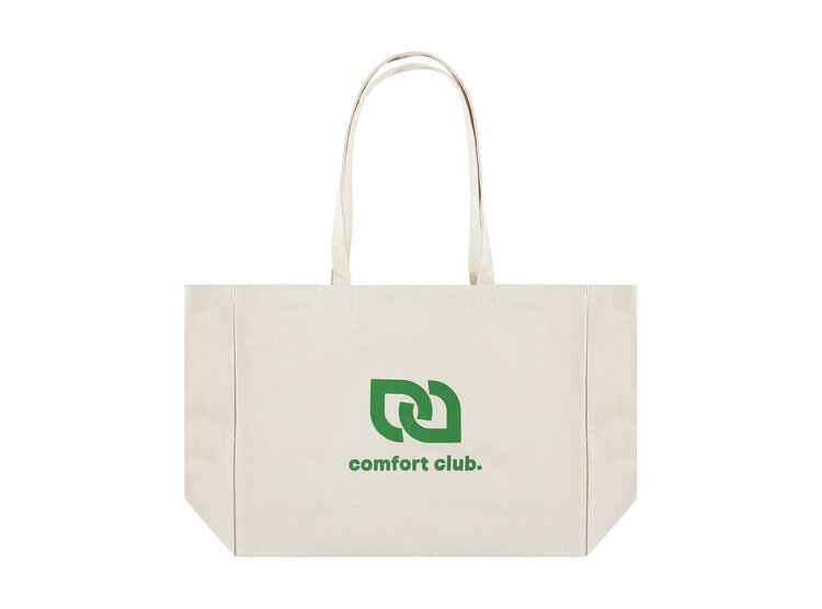 Collectiq Logo Quote Totebag 'Vintage White / Green'