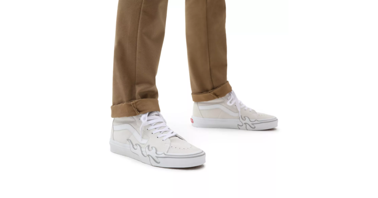 VANS Sk8-Hi Flame Suede 'White'