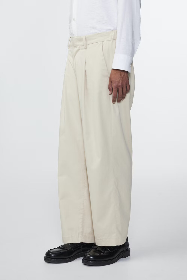 No Nationality 07 Kay 1809 Twill Trouser 'Ecru'