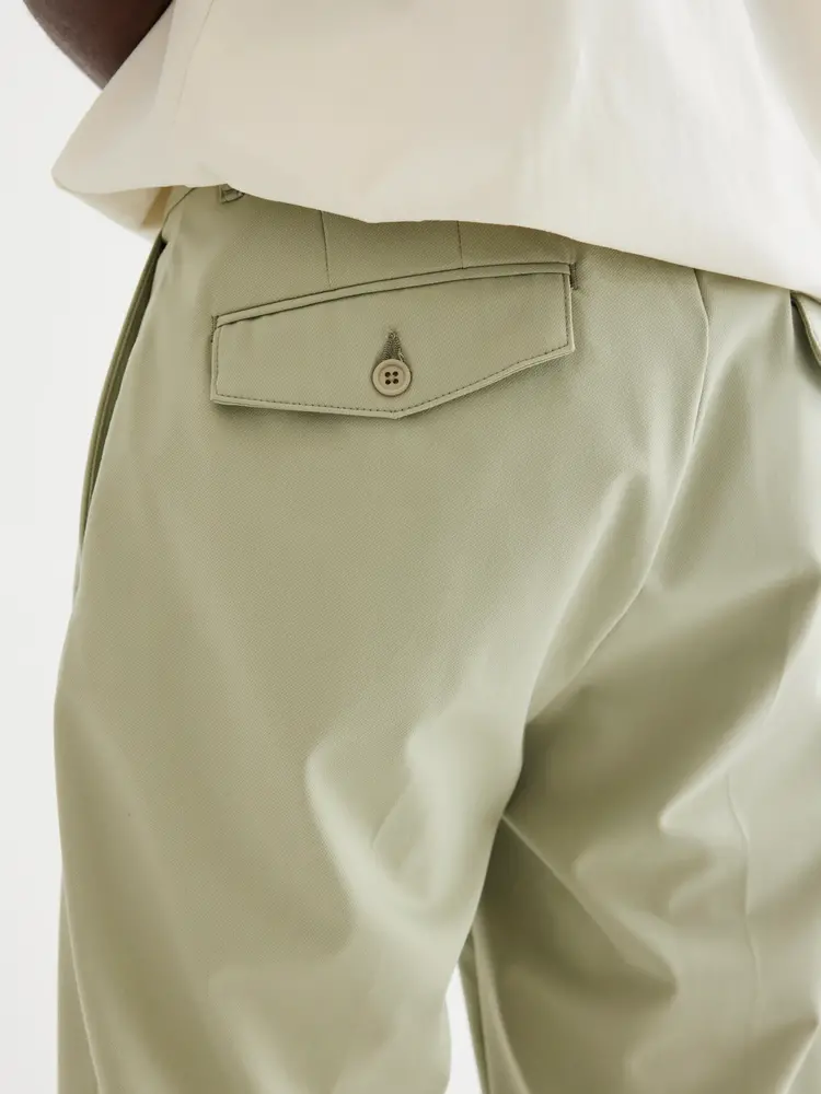 Woodbird Eik Nickel pants 'Dust Green'