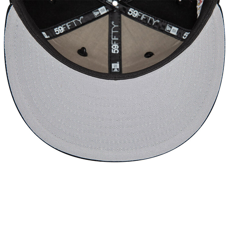 New Era Chicago Cubs MLB Cooperstown Pin Badge Black 59FIFTY Retro Crown Fitted Cap