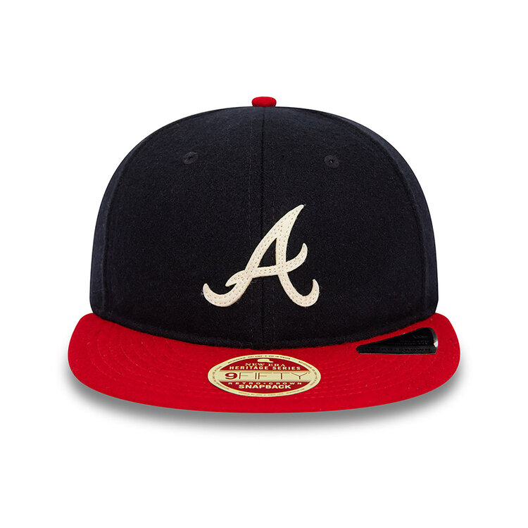 New Era Atlanta Braves Heritage Series Navy Retro Crown 9FIFTY Strapback Cap