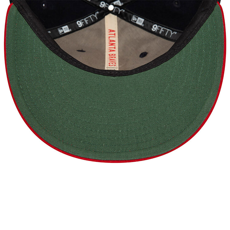 New Era Atlanta Braves Heritage Series Navy Retro Crown 9FIFTY Strapback Cap