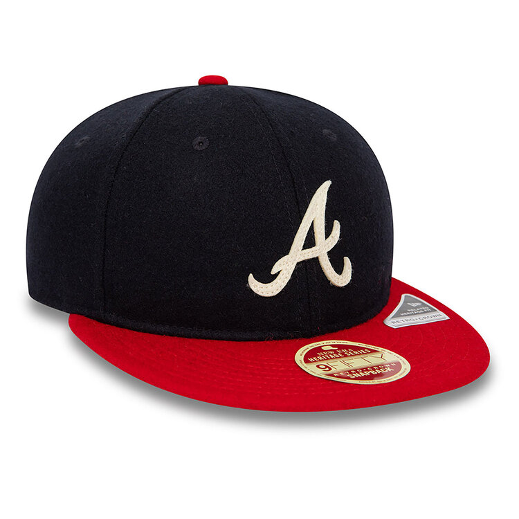 New Era Atlanta Braves Heritage Series Navy Retro Crown 9FIFTY Strapback Cap