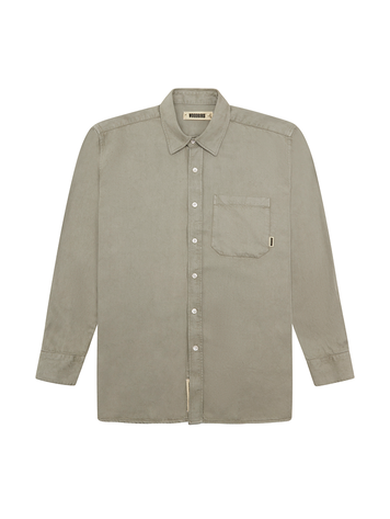 Woodbird Yuzo Tencel Shirt 'Army Green'