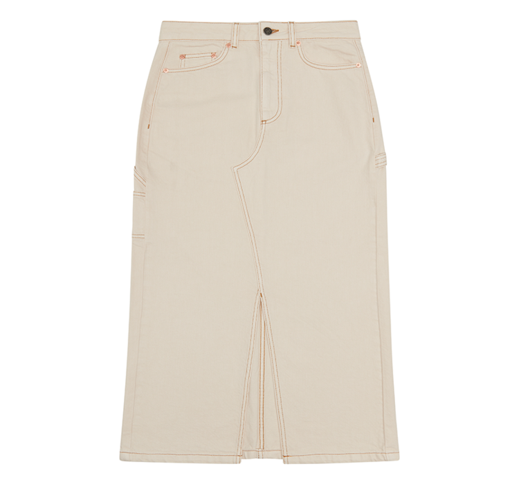 Woodbird Pander Denim Skirt 'Off White'