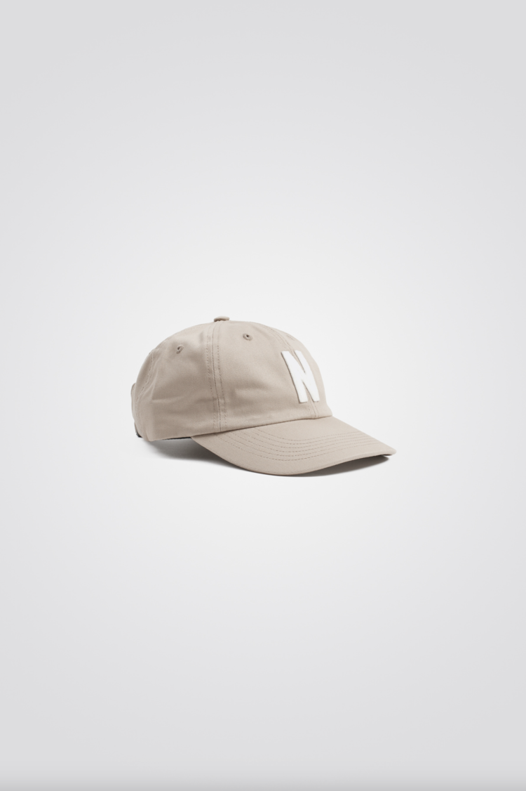 Norse Projects Felt N Twill Sports Cap 'Marble White'