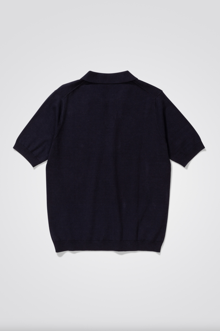 Norse Projects Leif Cotton Linen Polo 'Dark Navy'