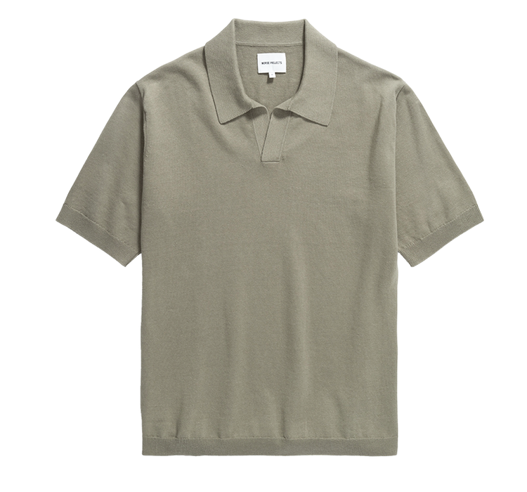 Norse Projects Leif Cotton Linen Polo 'Clay'