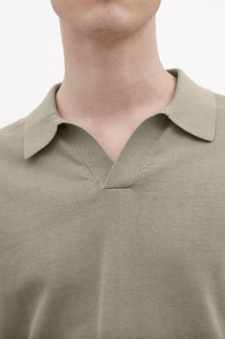 Norse Projects Leif Cotton Linen Polo 'Clay'