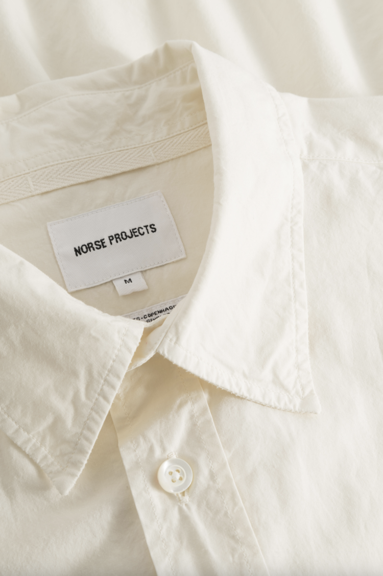 Norse Projects Osvald Cotton Tencel Shirt 'Enamel White'