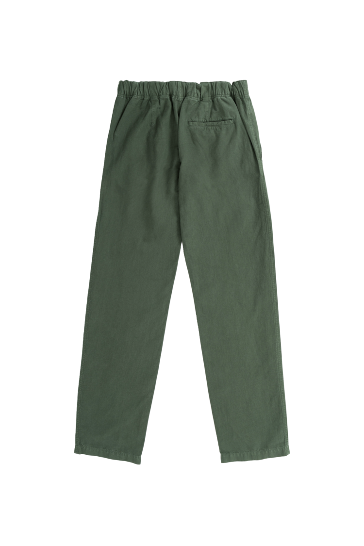 Norse Projects Ezra Relaxed Cotton Linen Trousers 'Spruce Green'