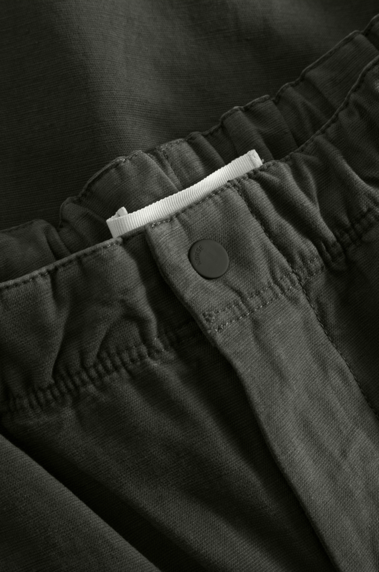 Norse Projects Ezra Relaxed Cotton Linen Trousers 'Spruce Green'