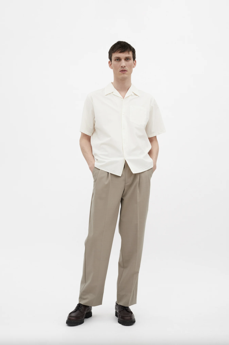 Norse Projects Carsten Cotton Tencel Shirt 'Enamel White'