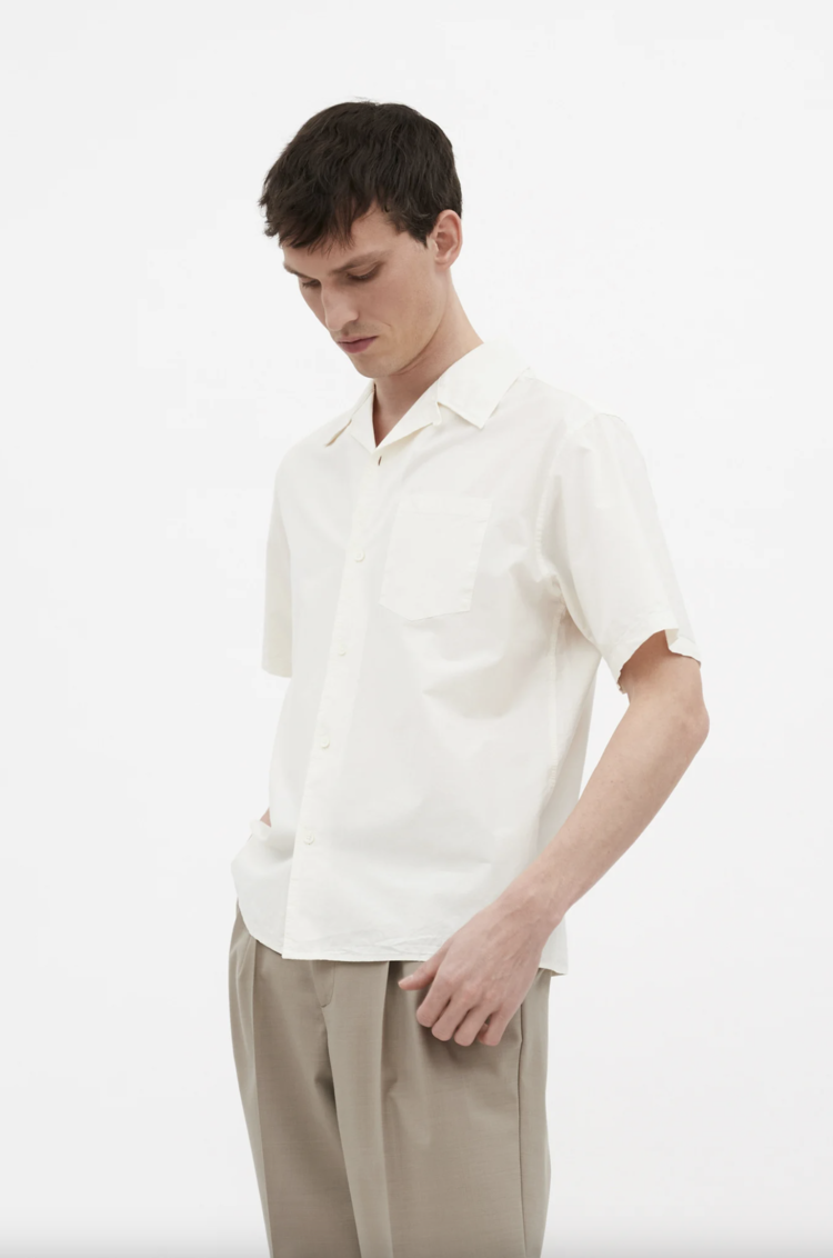 Norse Projects Carsten Cotton Tencel Shirt 'Enamel White'