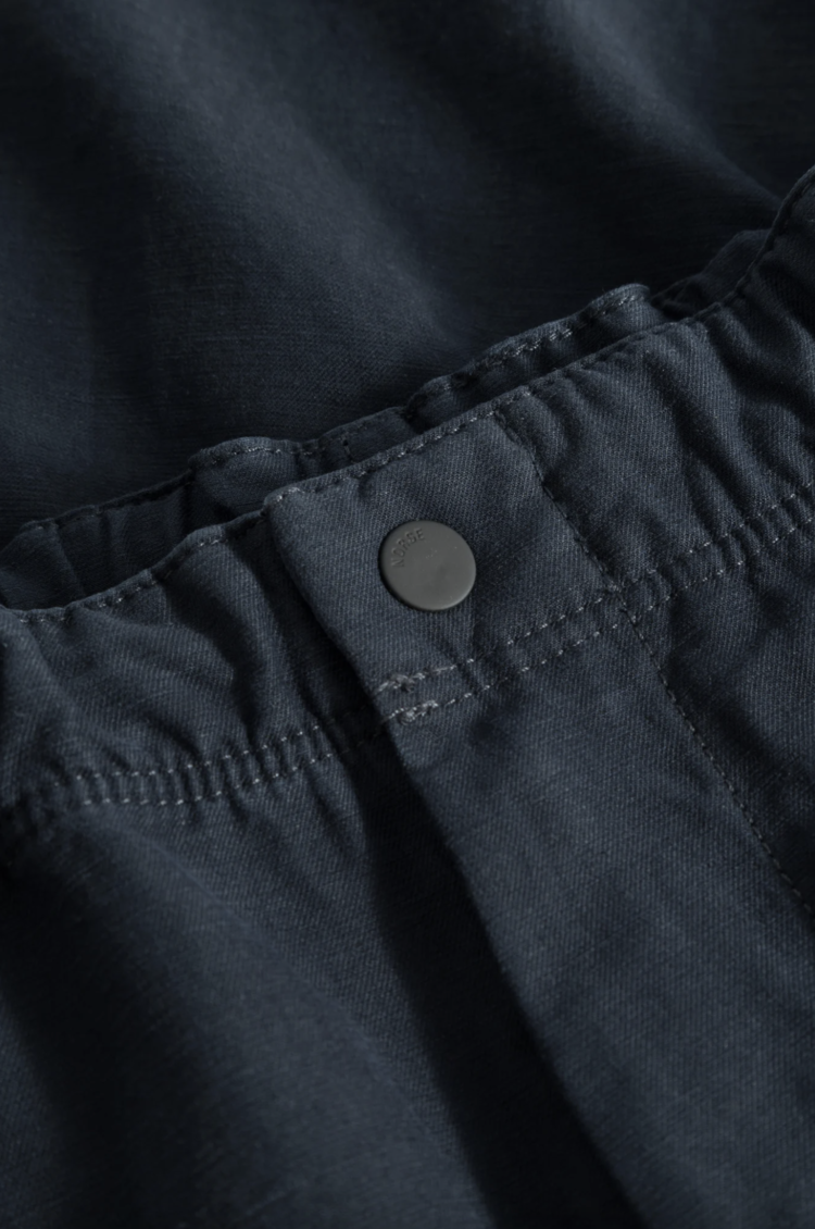 Norse Projects Ezra Relaxed Cotton Linen Short 'Dark Navy'