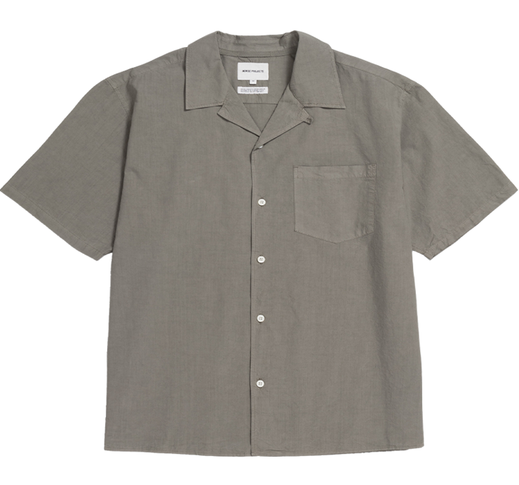 Norse Projects Carsten Cotton Tencel Shirt 'Mid Khaki'