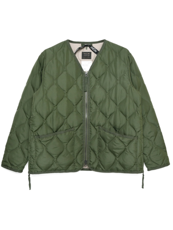 Taion Military W-Zip V Neck Down Jacket 'Olive'