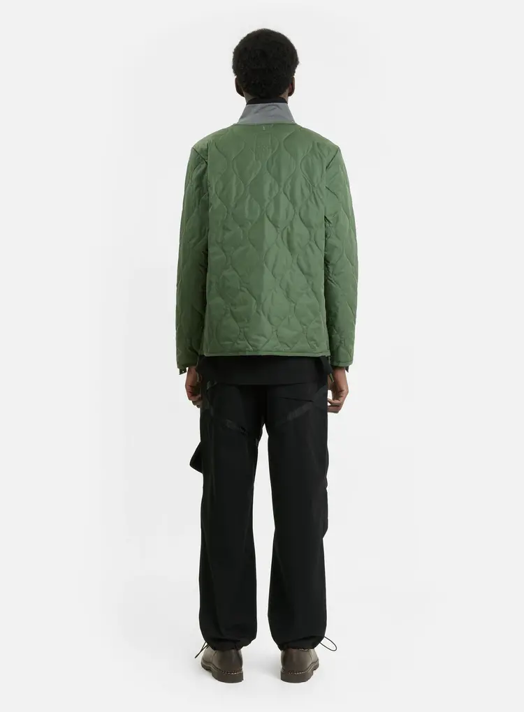 Taion Military W-Zip V Neck Down Jacket 'Olive'