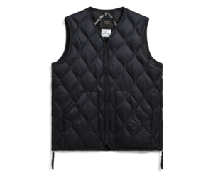 ジャケット・アウター TAION MILITARY CREW NECK DOWN VEST TAION Military Crew Neck Down Vest Black at CareOfCarl.com