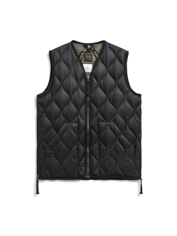 ジャケット・アウター TAION MILITARY CREW NECK DOWN VEST TAION - Military Crew Neck Down Vest in Dark Orange