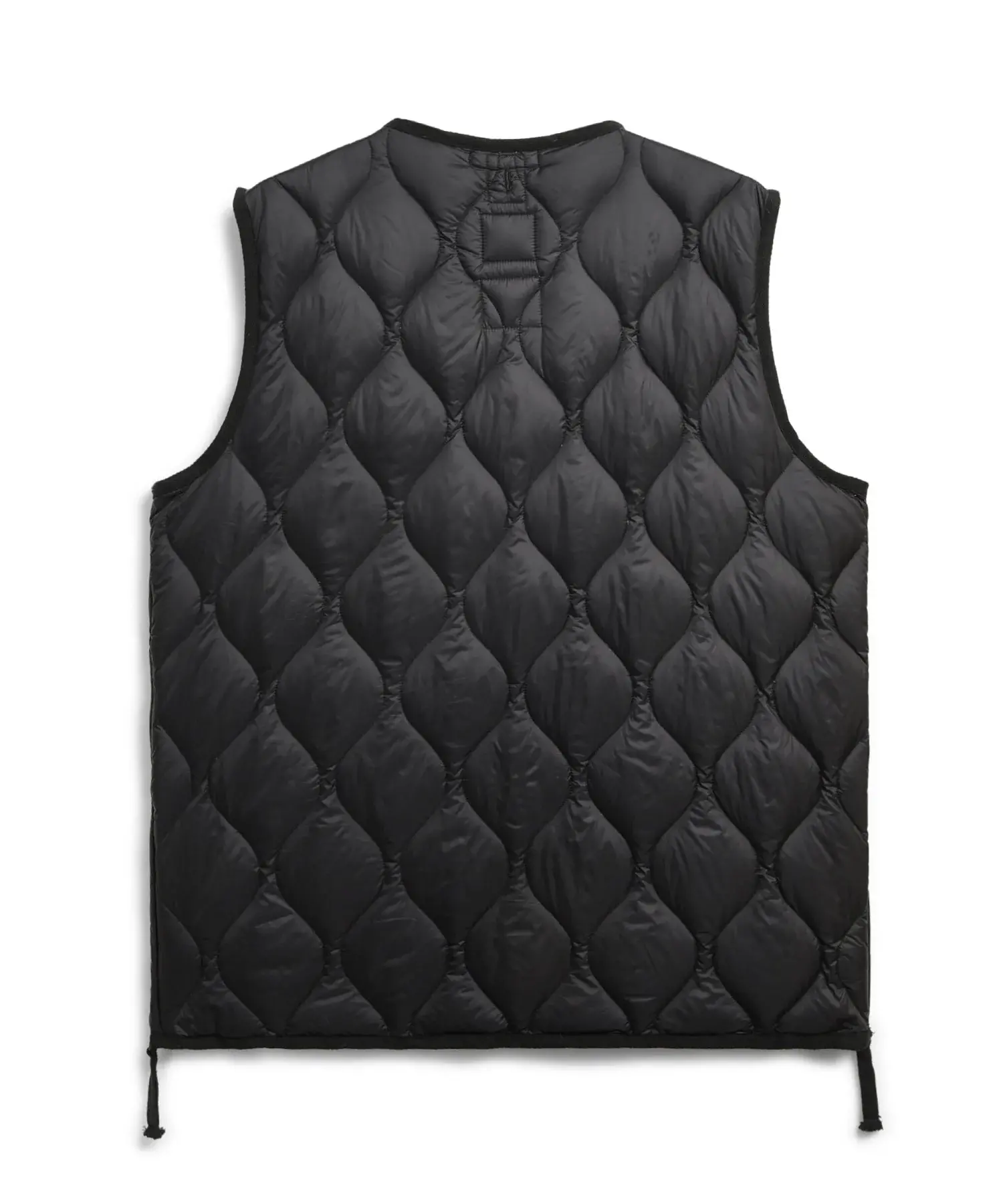 Military V Neck W-Zip Down Vest 'Black' - DEAUP