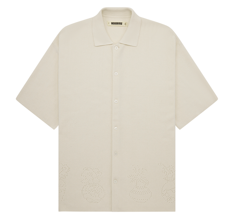 Woodbird Banks Vase Knit 'Off White'