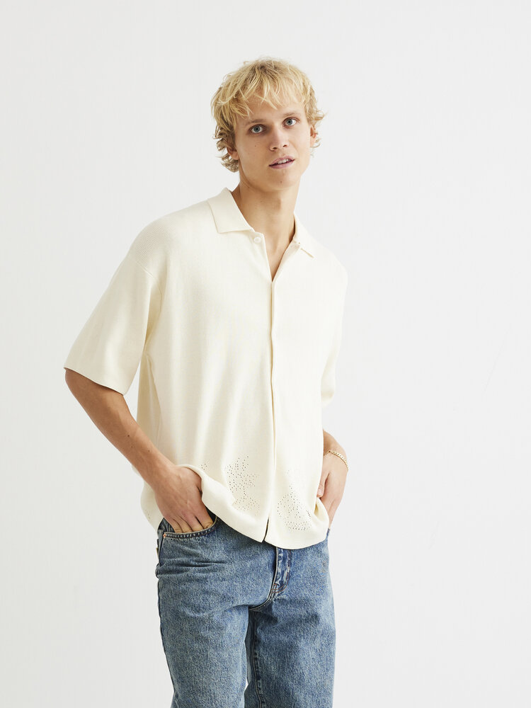 Woodbird Banks Vase Knit 'Off White'