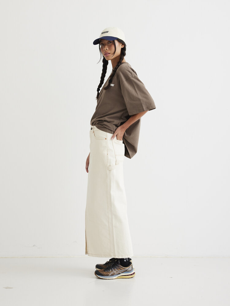 Woodbird Pander Denim Skirt 'Off White'