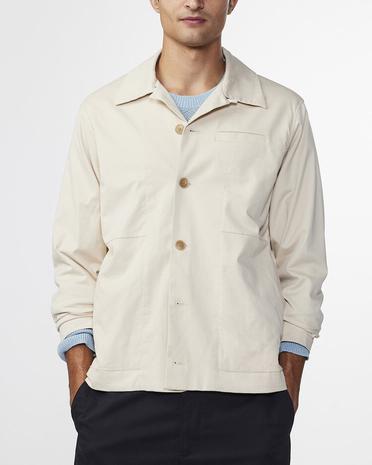 No Nationality 07 Murray 1809 Twill Overshirt 'Ecru'