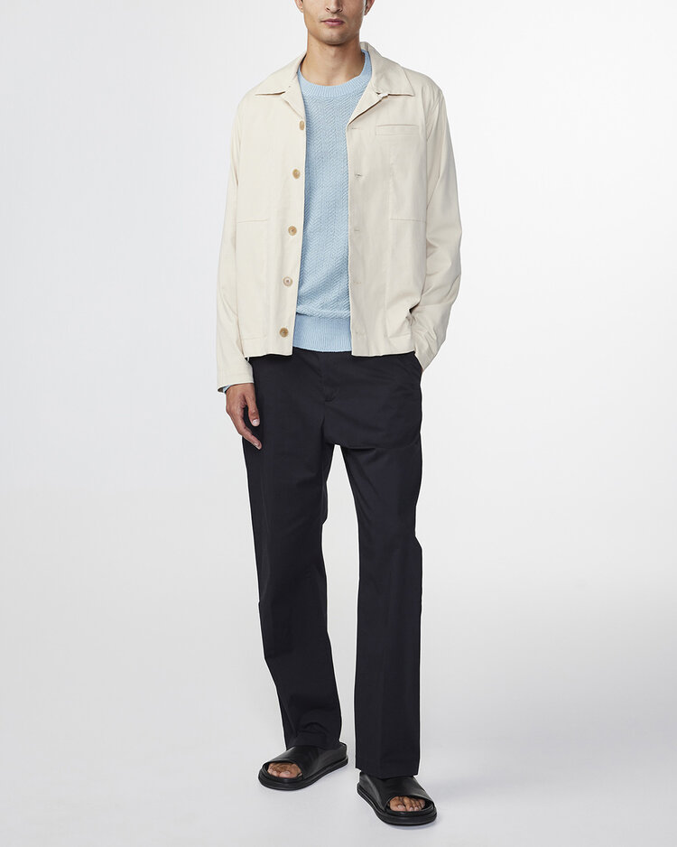 No Nationality 07 Murray 1809 Twill Overshirt 'Ecru'