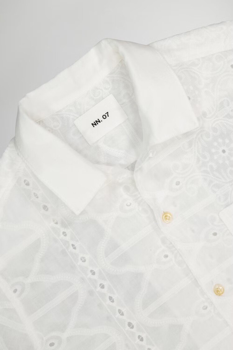 No Nationality 07 Julio 5392 Embroidery Shirt 'White'