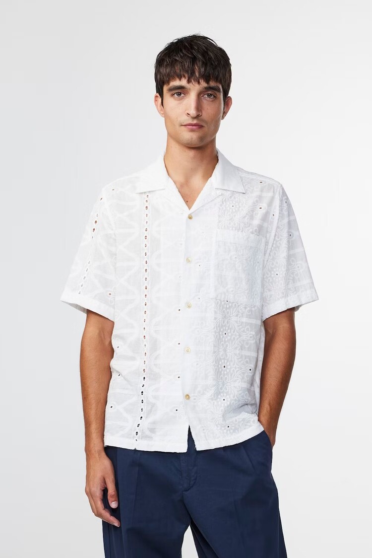 No Nationality 07 Julio 5392 Embroidery Shirt 'White'