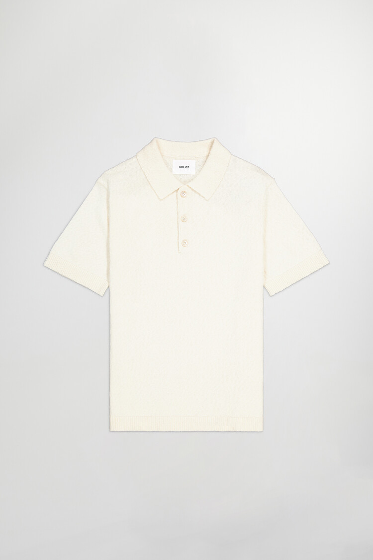 No Nationality 07 Randy 6558 Knitted Polo 'Ecru'